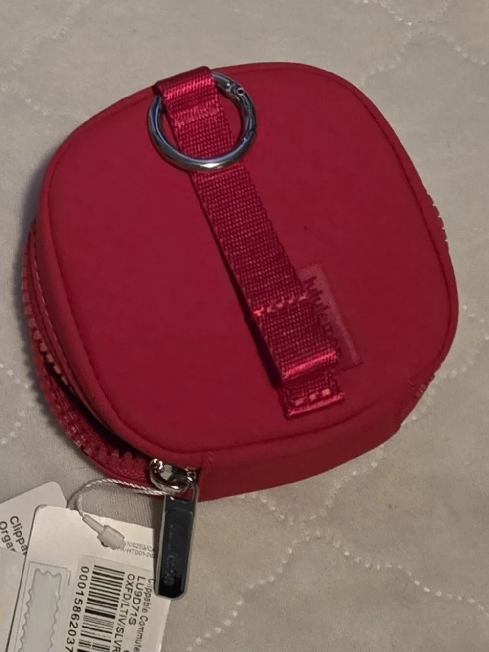 lululemon athletica Bright Red Compact Zip Accessory Case